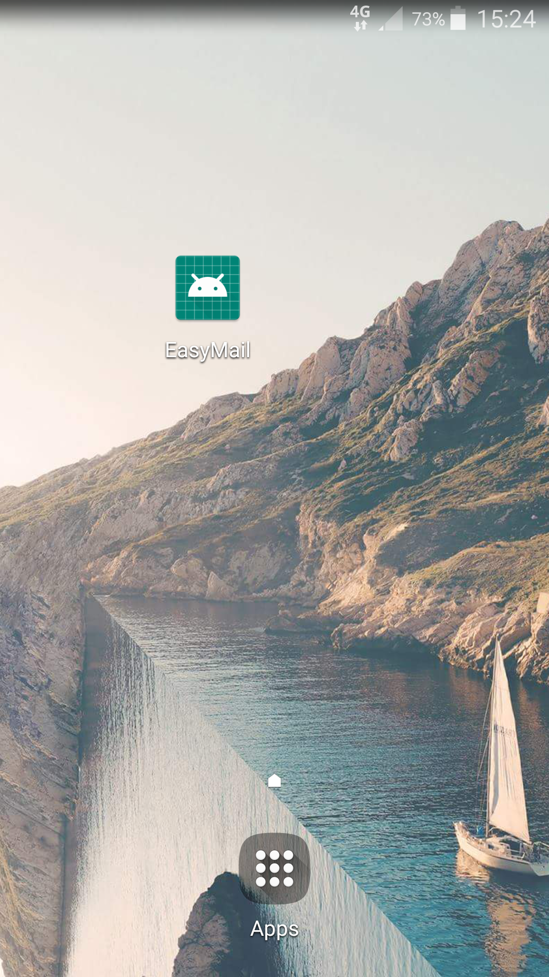 A very nice home screen. The app is clearly visible, ready to open.