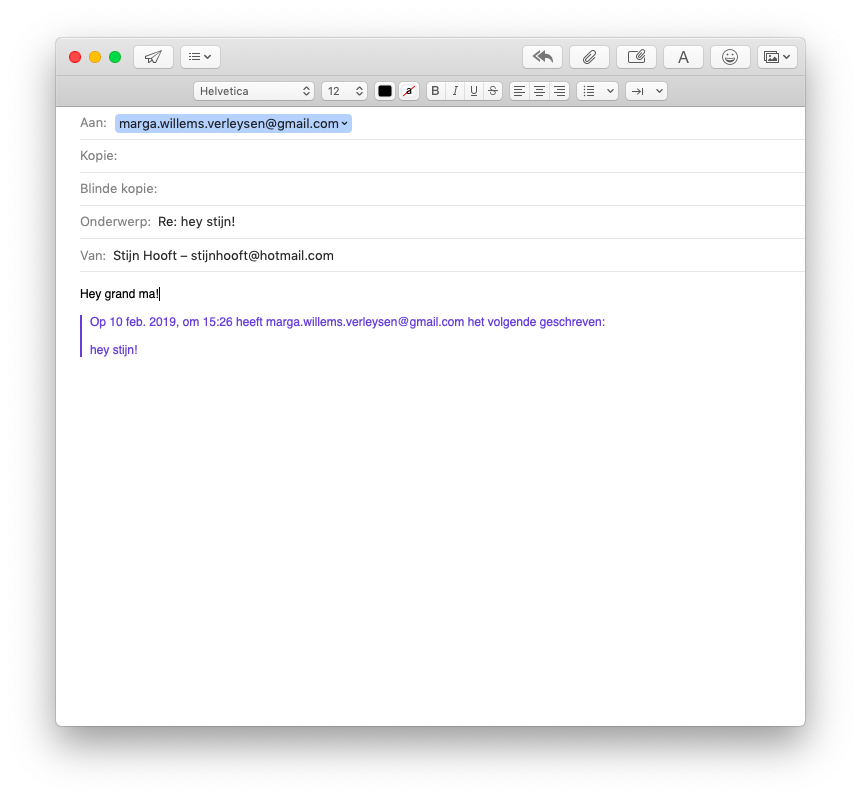 Reply, just like a regular mail