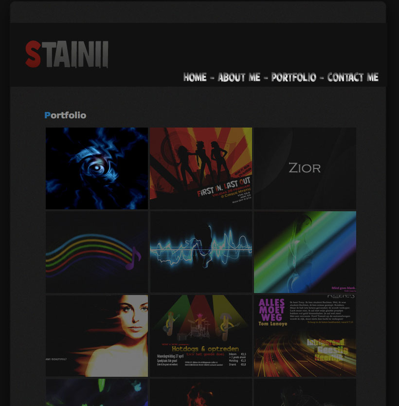 My first portfolio, 2008