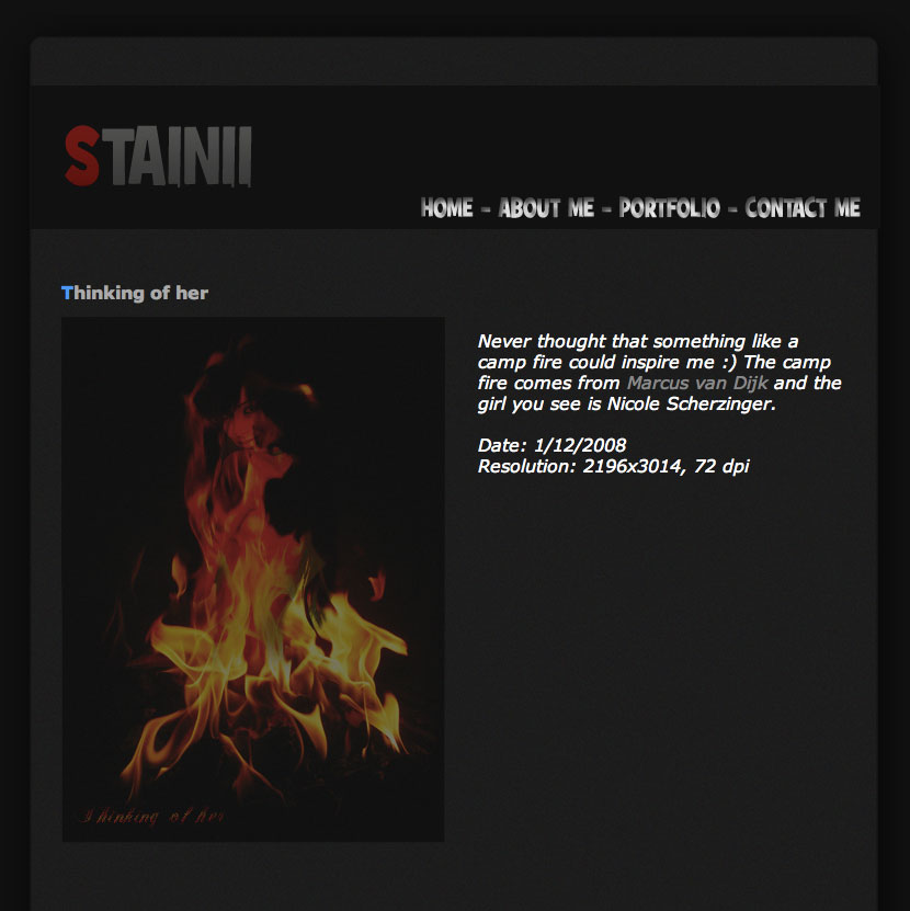 My first portfolio, 2008